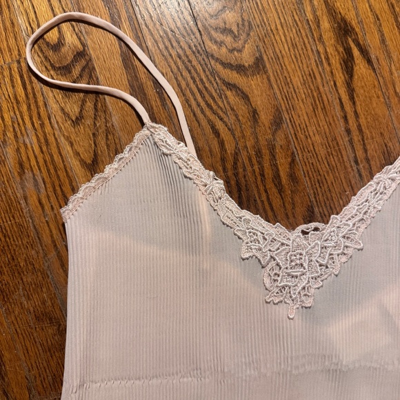 Vintage Silk&Satin Plisse Lace Trim Sleepwear Set in blush pink - Size M - Picture 5 of 15